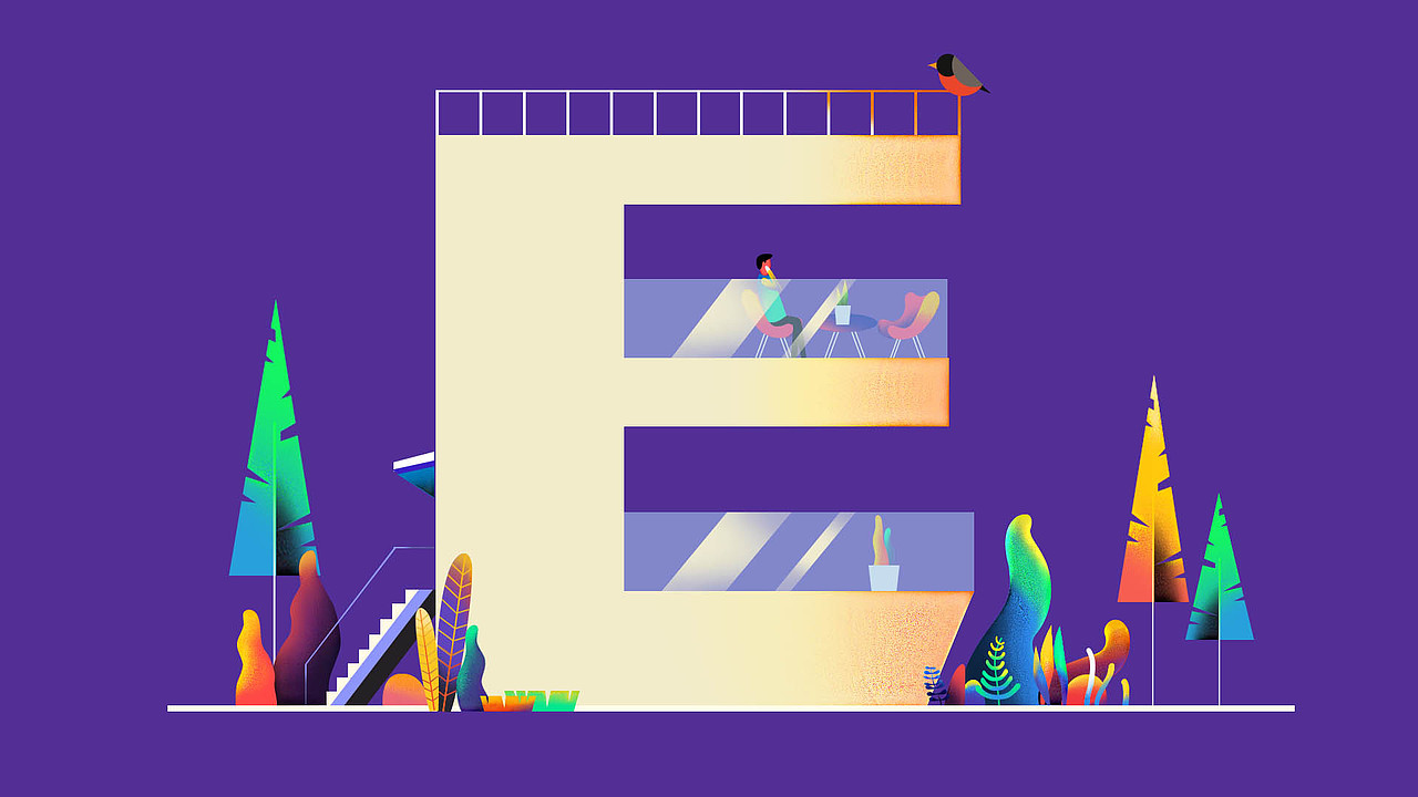 扁平插画-公寓（图ZMTkzNzEyNDEy） - 艺术插画 - 站酷设计师食肉系少女原创素材 - 站酷ZCOOL