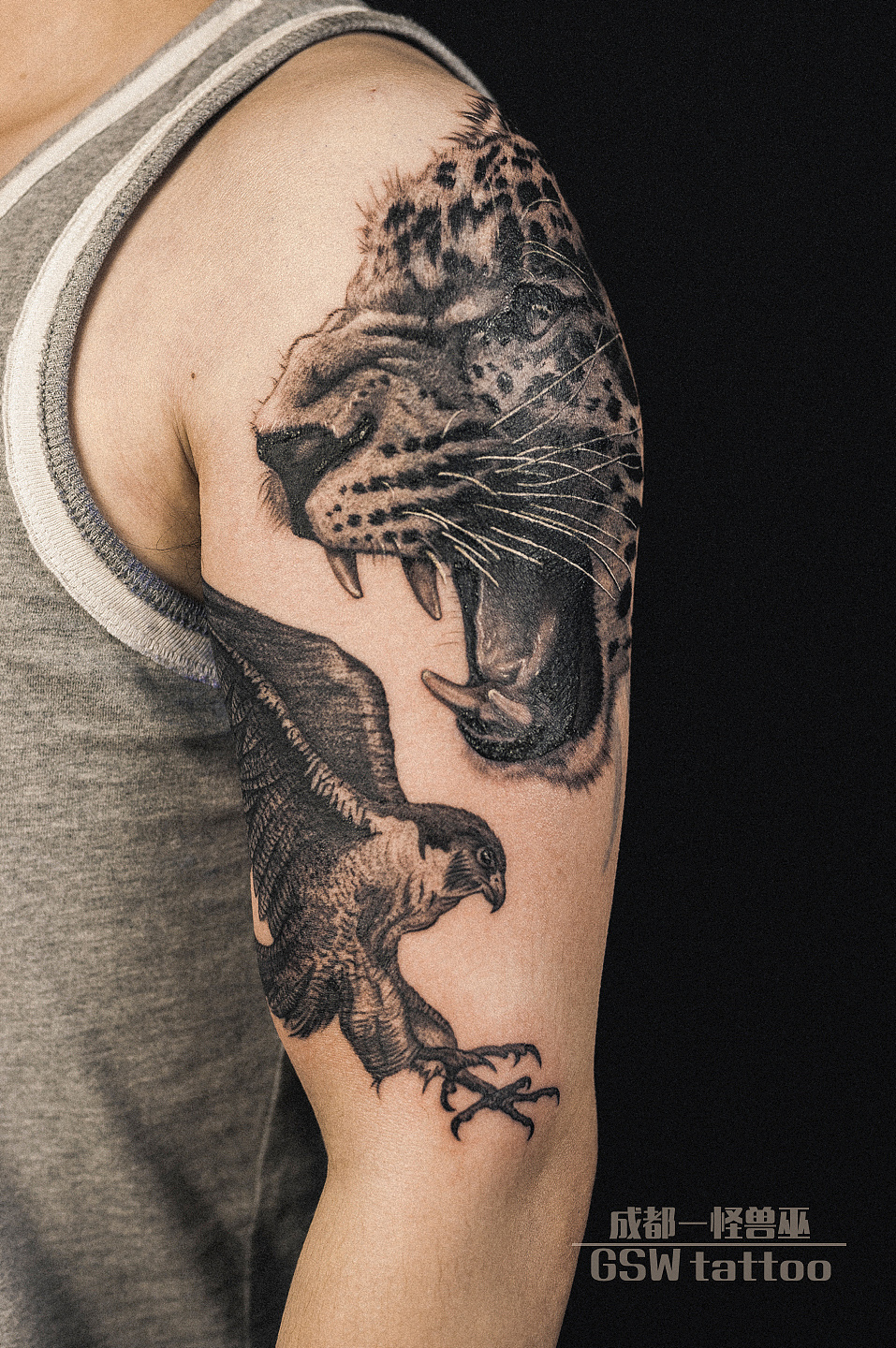写实纹身作品图更新—虎