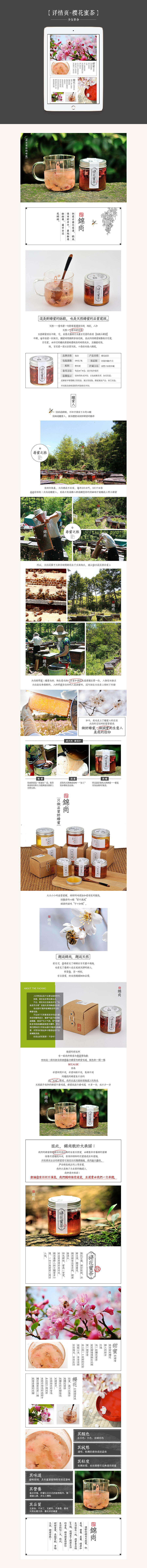 土蜂蜜详情页/电商描述页/洋槐蜜/柠檬蜜茶/百花蜜/樱花蜜/美食特产/农副产品