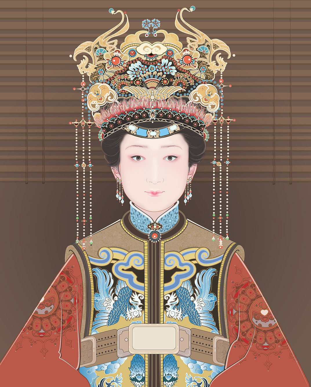 用illustrator画工笔人物（贾元春）（图ZMjY4ODI3OTgw） - 创作习作 - 站酷设计师刘a呆原创素材 - 站酷ZCOOL