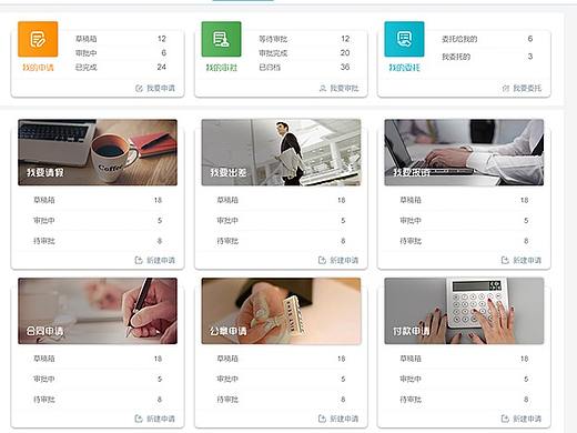 OA办公系统(蓝色)