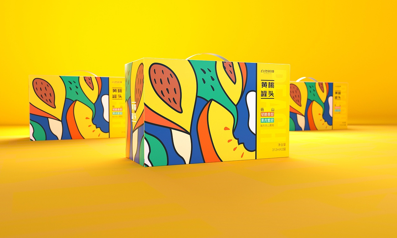 梵顿x自然明珠/黄桃罐头包装设计