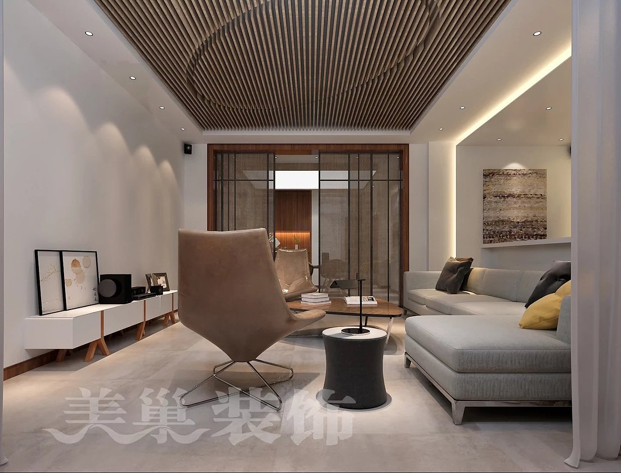 700平方复式建筑简约装修效果图——美巢