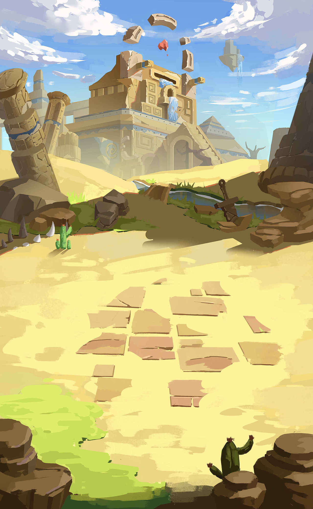 竖版战斗场景-遗迹