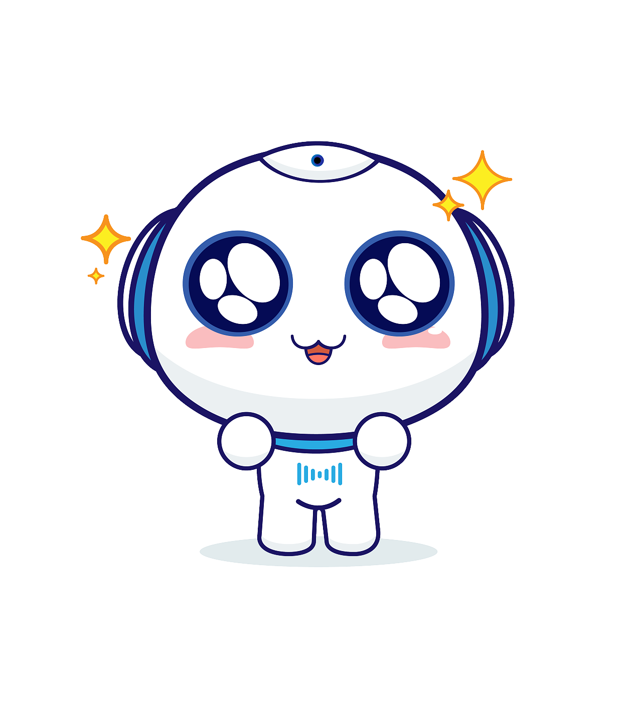 为部门做的一个机器人的卡通形象宣传,raiboo,昵称波妞.