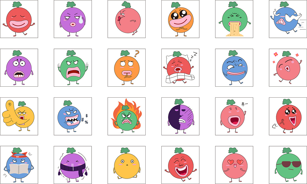 七彩萝卜表情包-icon