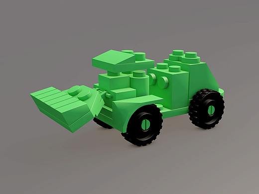 C4D练习——积木小车