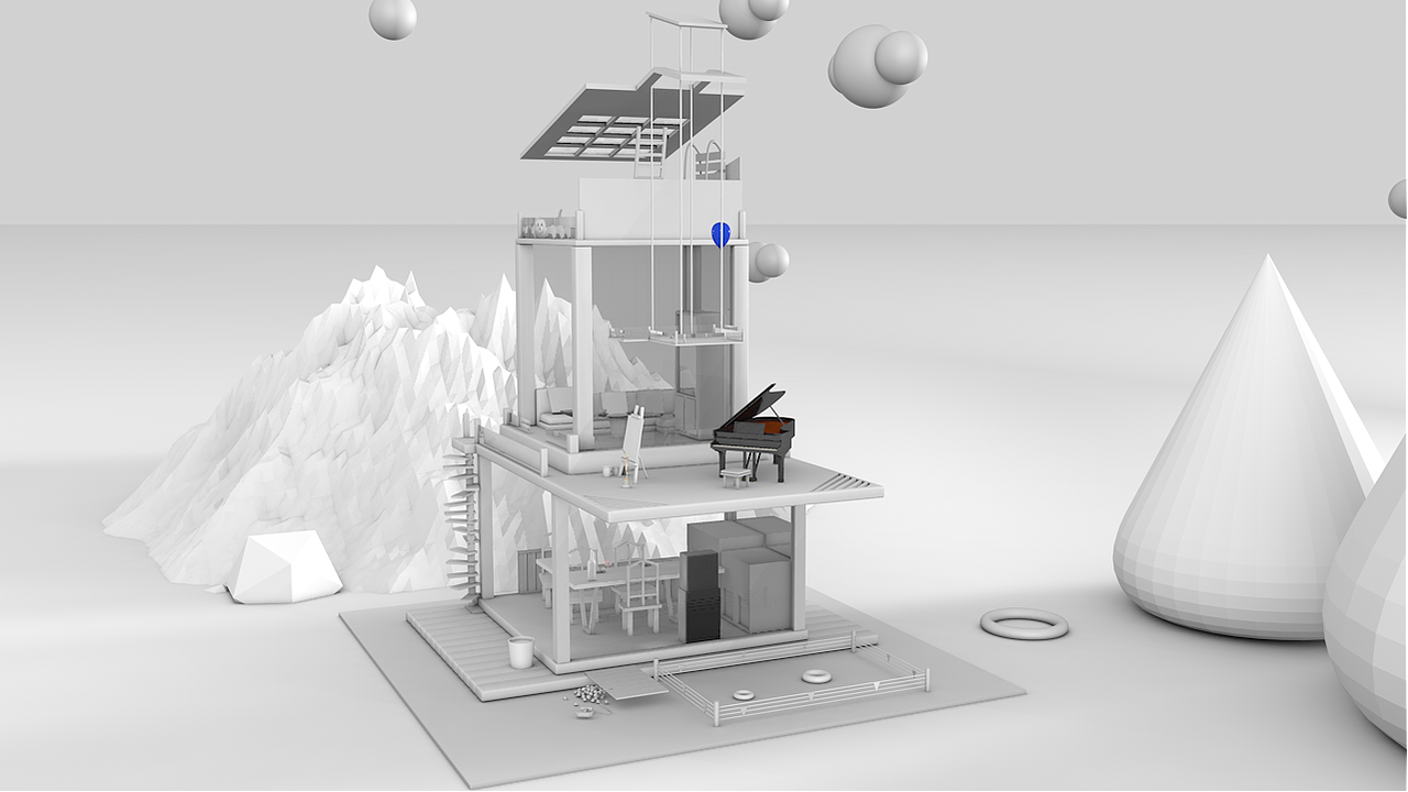 建模--建筑模型（图ZMTcyNjMwNjI0） - 场景 - 站酷设计师袁乐乐原创素材 - 站酷ZCOOL