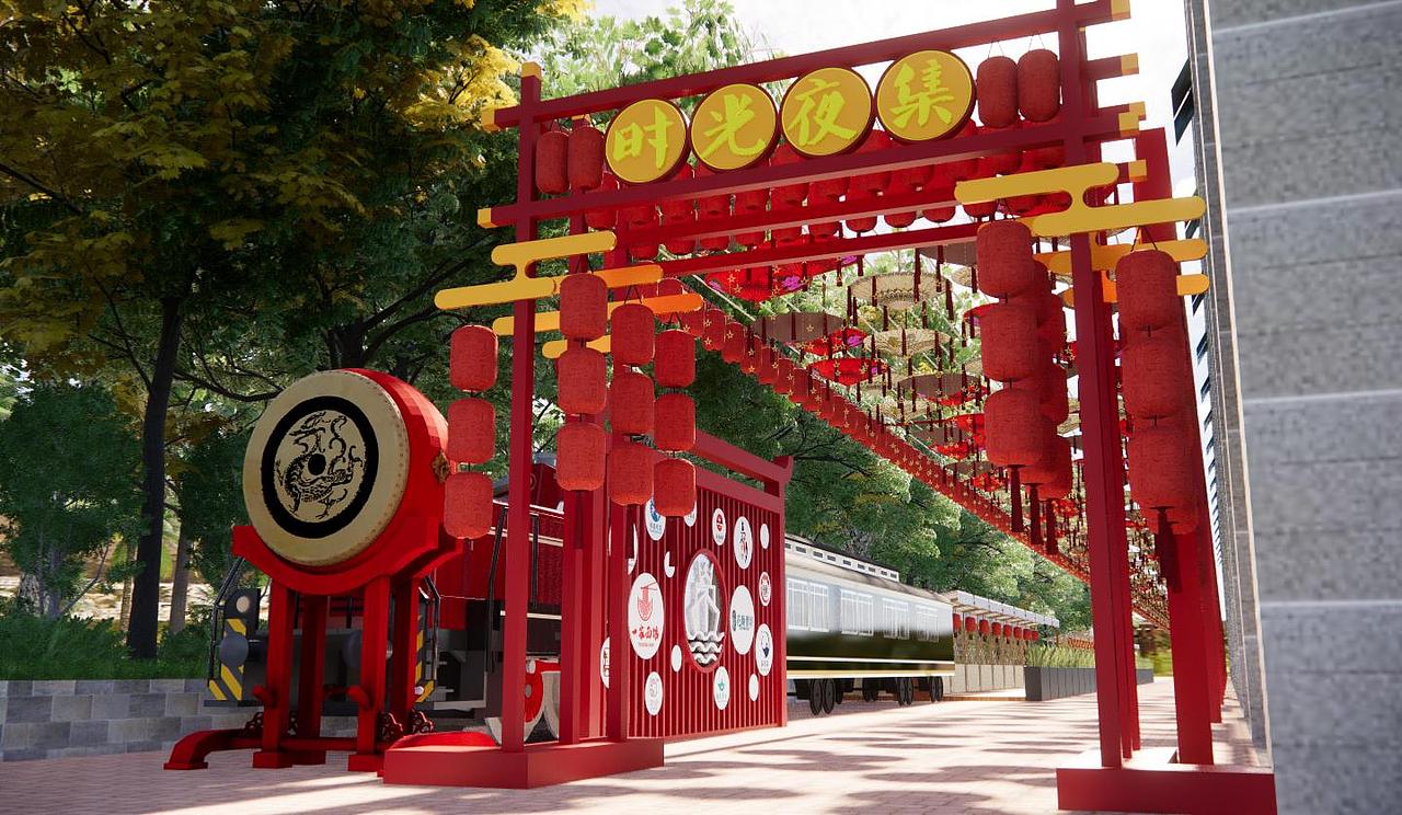 中式古风集市美陈设计（图ZMjQ0NjQwMzc2） - 其他三维 - 站酷设计师ONE_玩原创素材 - 站酷ZCOOL