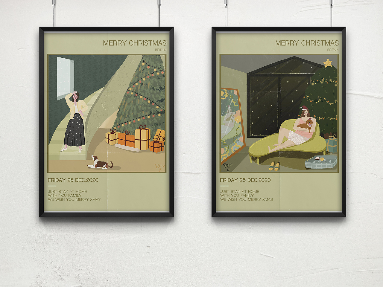 圣诞插画海报（图ZMjM0MzQxNDc2） - 创作习作 - 站酷设计师fedefede原创素材 - 站酷ZCOOL