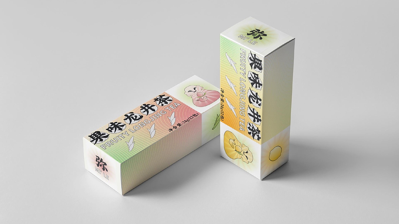 弥了-大佛龙井水果茶包包装设计