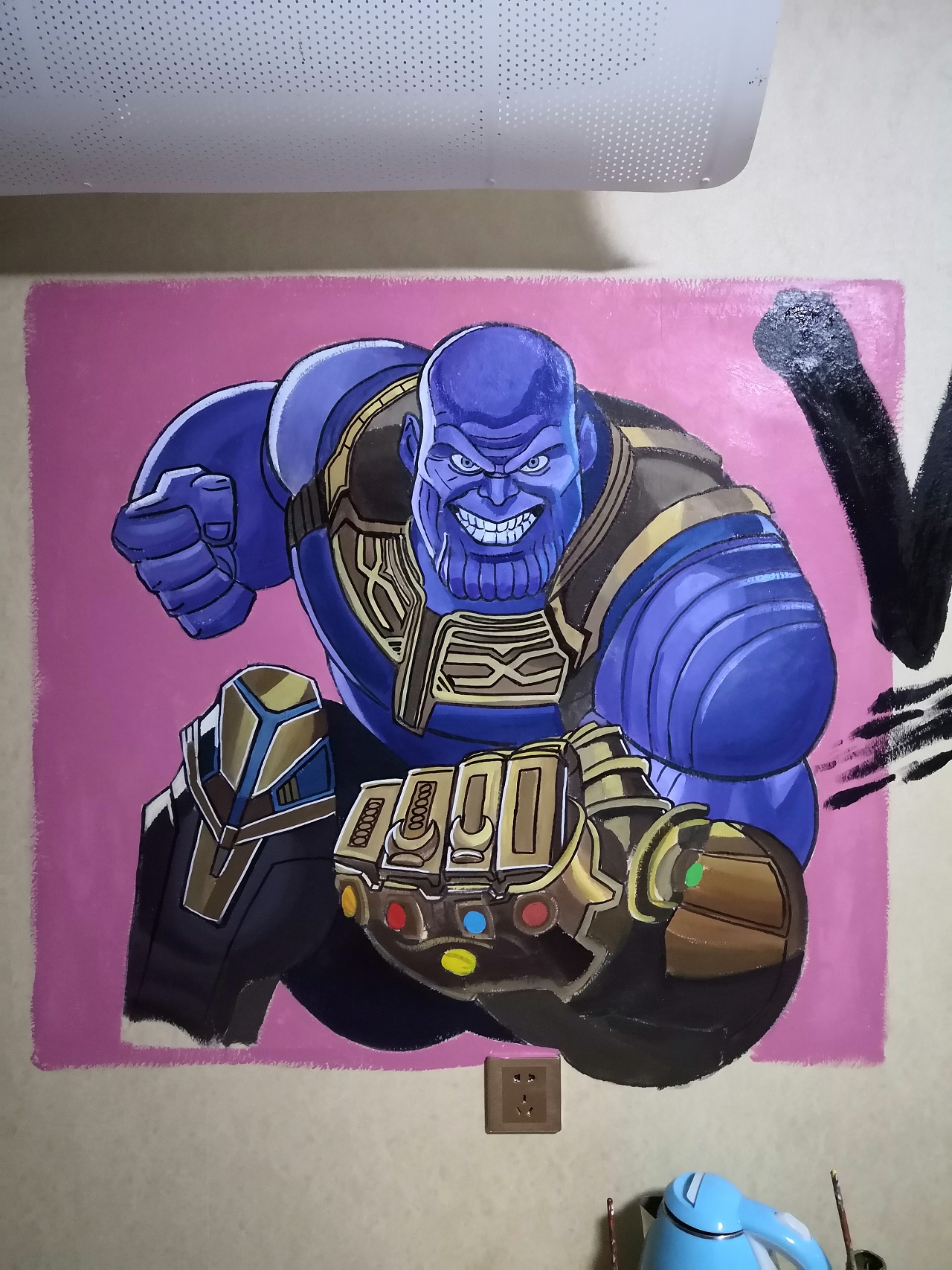 客栈复仇者联盟墙绘