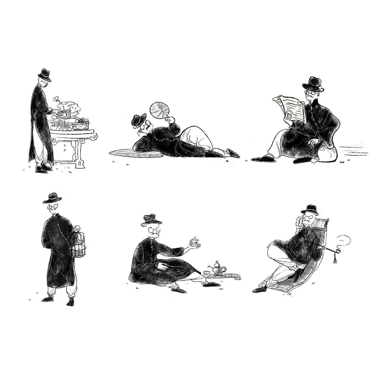 人物线稿插画（图ZMTE0MjY1NDgw） - 商业插画 - 站酷设计师KARA辛原创素材 - 站酷ZCOOL
