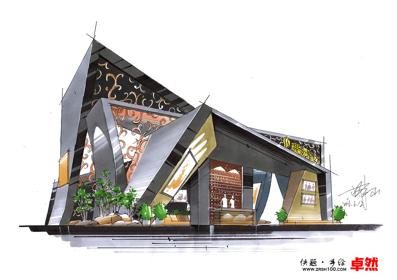 【卓然手绘】室内作品