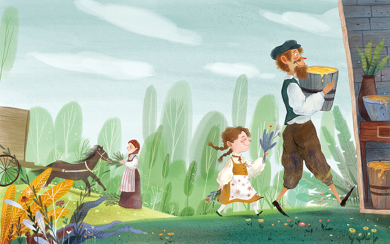 果麦文化《森林里的小木屋》（图ZMTM5NzI2MDI4） - 商业插画 - 站酷设计师亦心liane原创素材 - 站酷ZCOOL