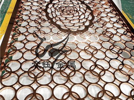 铝板镂空浮雕金属彩色屏风隔断酒店家居花格装