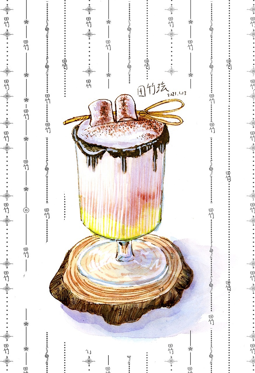 水彩美食系列画稿多图