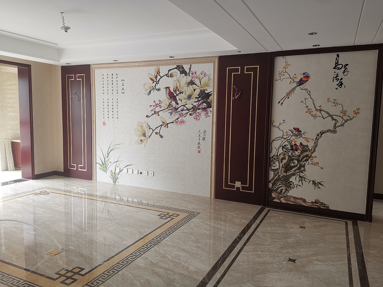 滕州观唐装饰装修 星尚城中式风格完工工地实景图效果