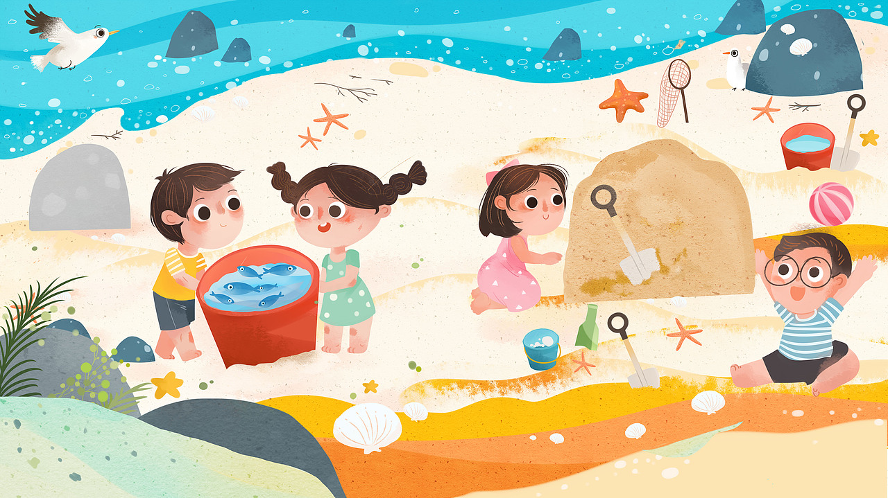 海洋 翻页（图ZMTQ2NjM1ODIw） - 儿童插画 - 站酷设计师水母咪原创素材 - 站酷ZCOOL