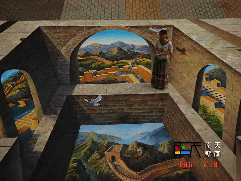 3D围城,3D地画,3D壁画,3D街头立体画,3D立体画,3D壁画