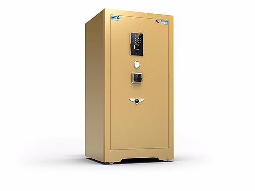 土豪金保险柜c4d写实渲染