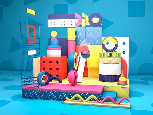 C4D小場景練習（個人主頁-ZMjkzNzEyODg=） - 場景 - 站酷設計師ttboo原創(chuàng)素材 - 站酷ZCOOL