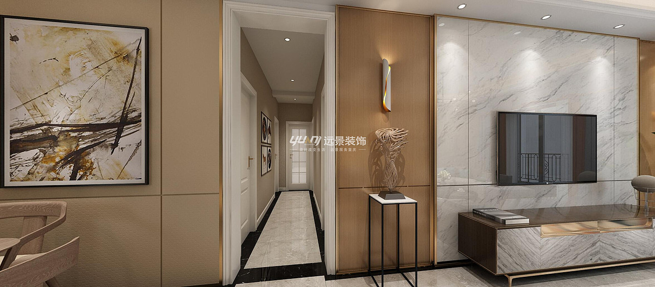 【南滨特区装修】105平现代风格案例-重庆远景装饰（图ZMTI1MTAwMTYw） - 家装设计 - 站酷设计师重庆室内设计师原创素材 - 站酷ZCOOL