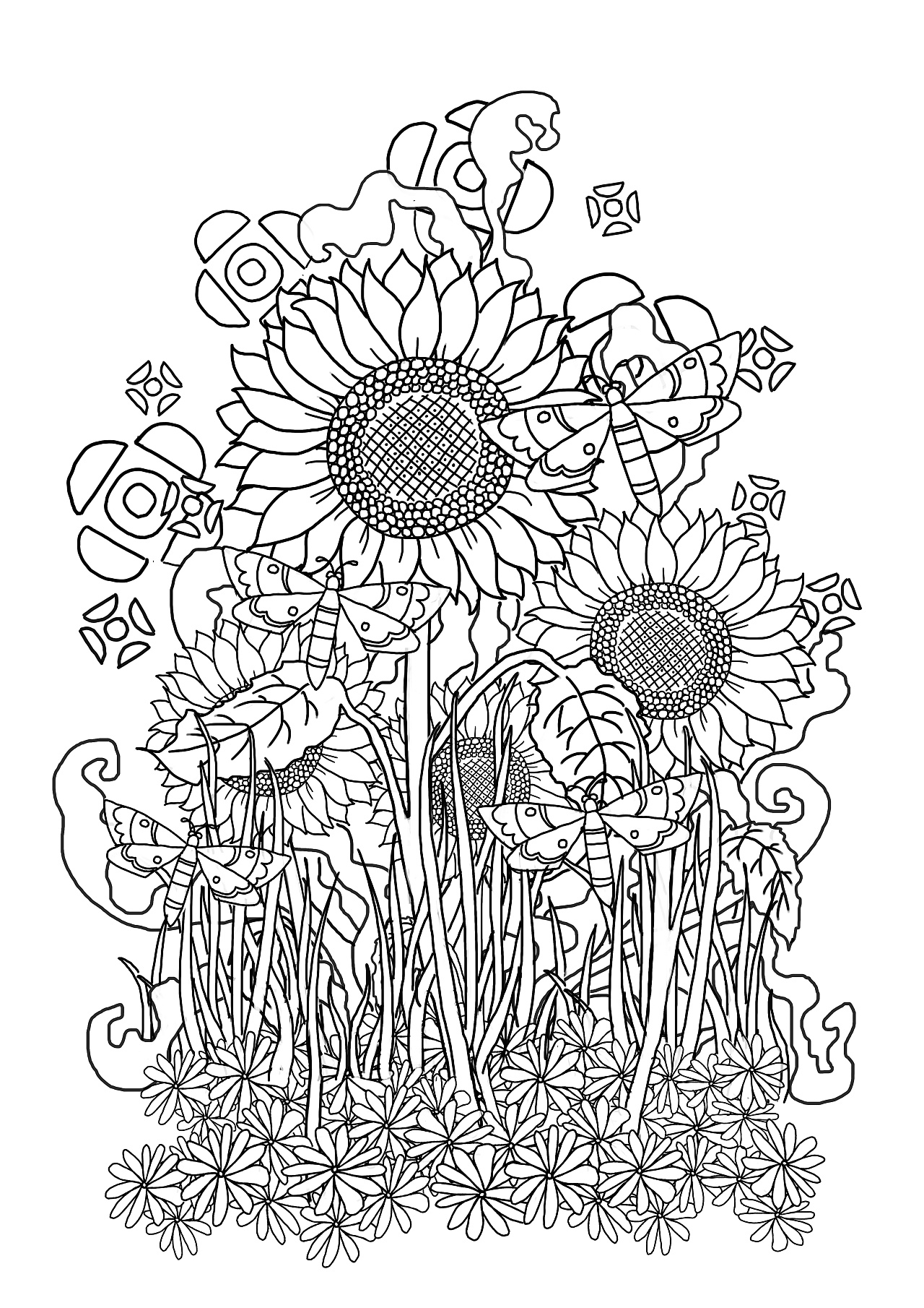 装饰插画填色本设计 线稿合集