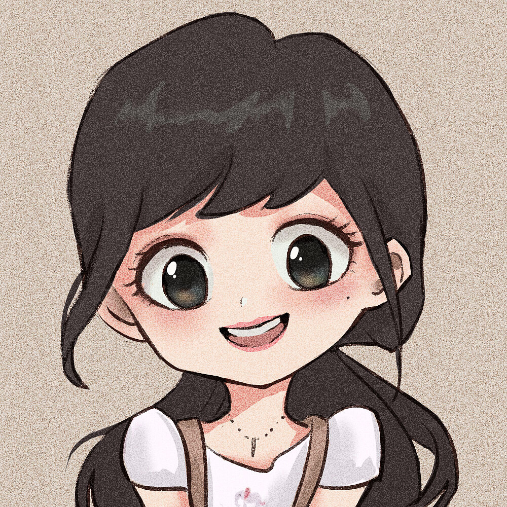 今天练习给自己画个小头像