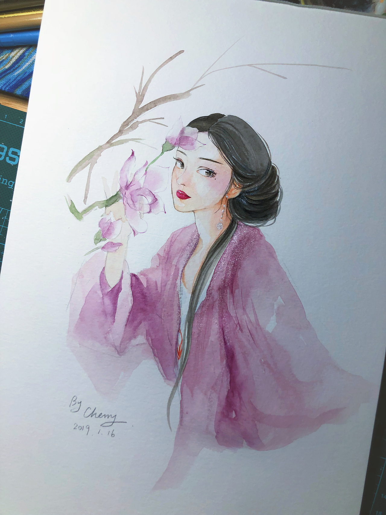 古风美人儿一枚~|纯艺术|绘画|影小鱼儿 - 原创作品 - 站酷 (zcool)