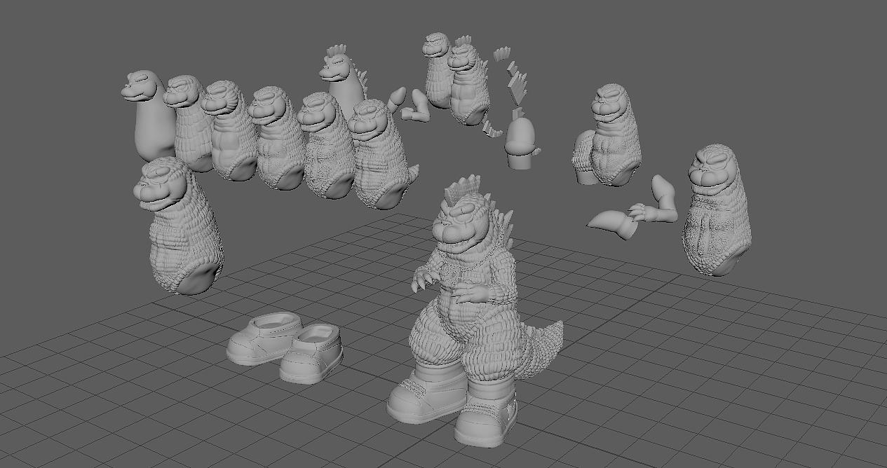 怪斯拉强袭（图ZMjQyMjU3NzQ0） - 玩具 - 站酷设计师建模机器MK原创素材 - 站酷ZCOOL