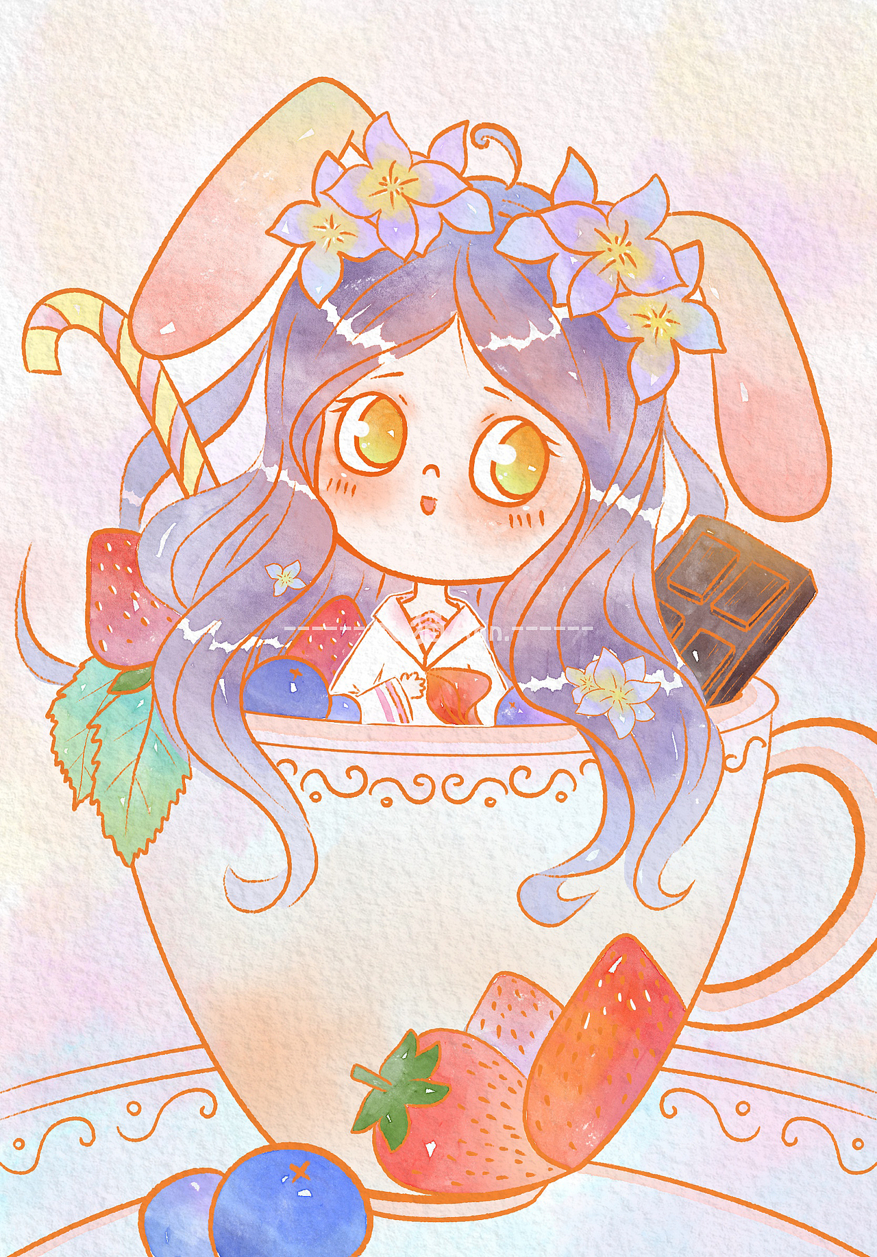 Procreate水彩女孩（图ZMjUxODg0MTg0） - 创作习作 - 站酷设计师eyesAnn原创素材 - 站酷ZCOOL