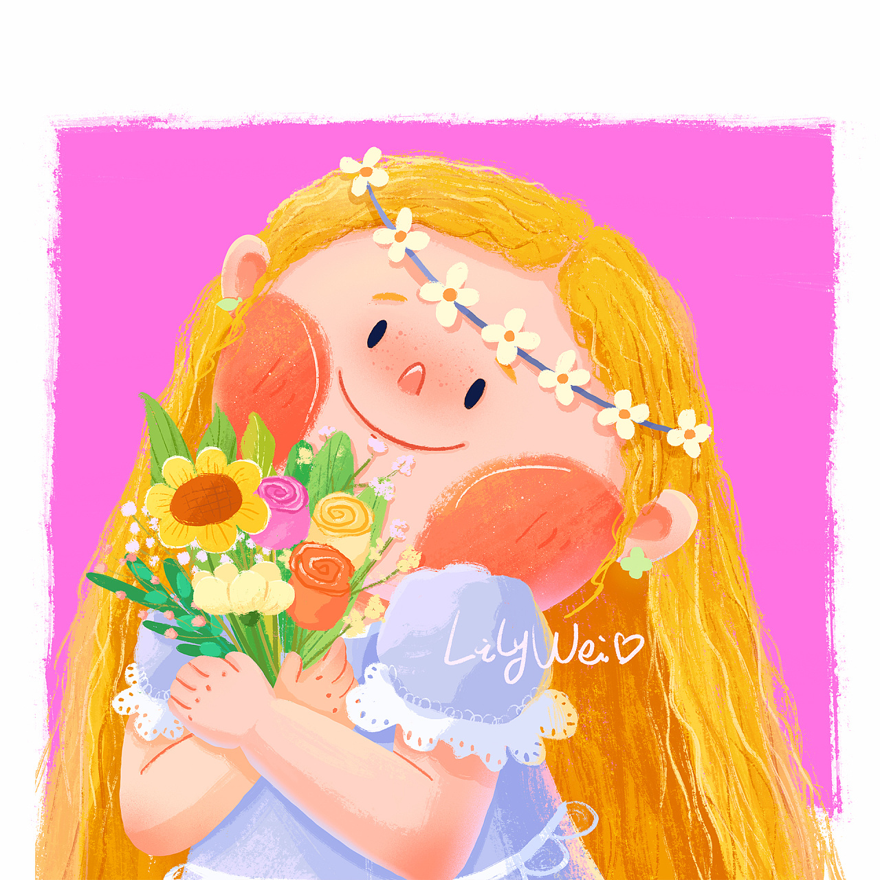 一波胖脸小女孩头像合集|插画|儿童插画|插画师阿丽子 - 原创作品