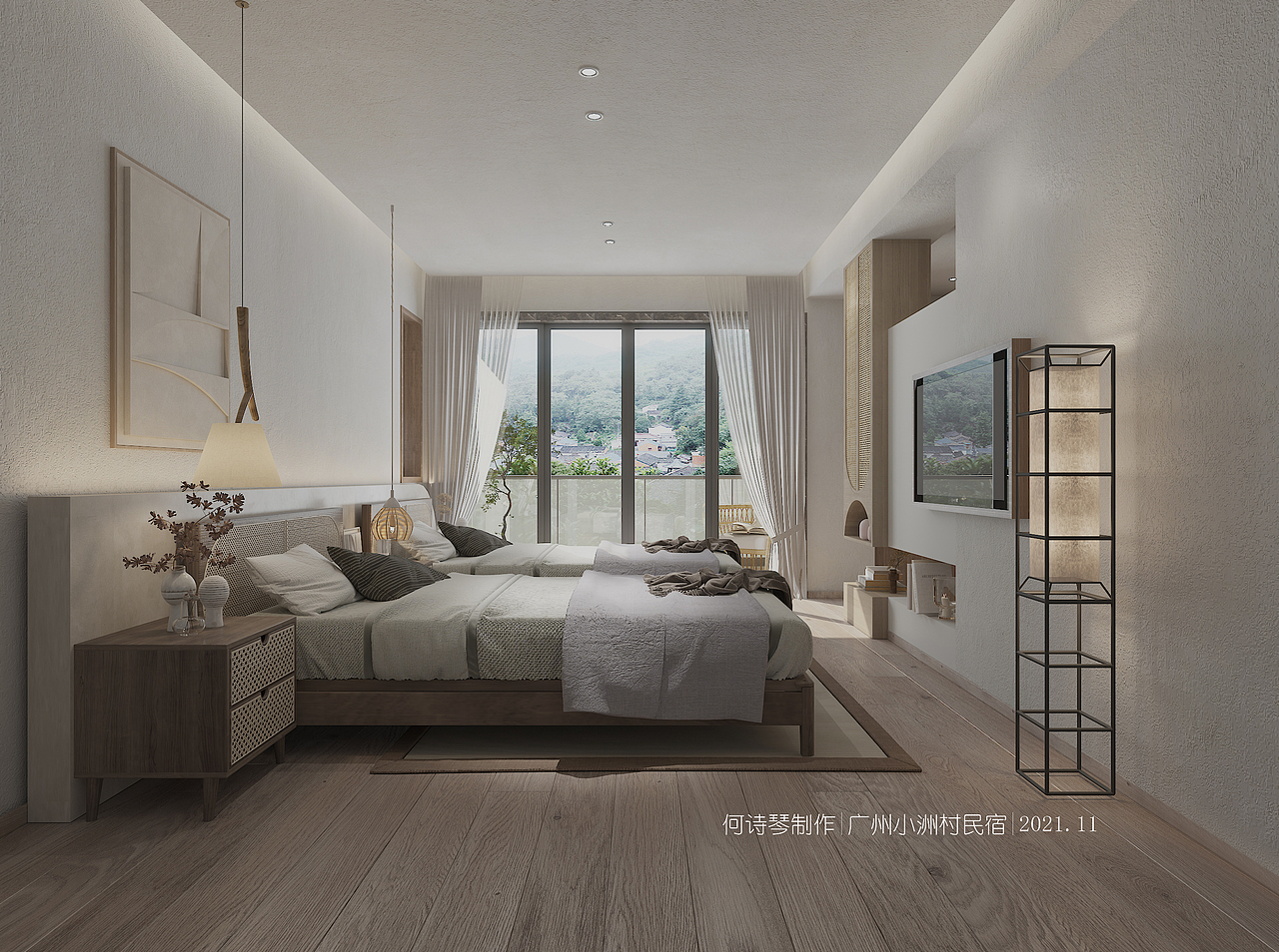 原创设计诧寂风民宿（广州海珠区小洲村)（图ZMzUxNzcyMTky） - 家装设计 - 站酷设计师室内何哈哈原创素材 - 站酷ZCOOL