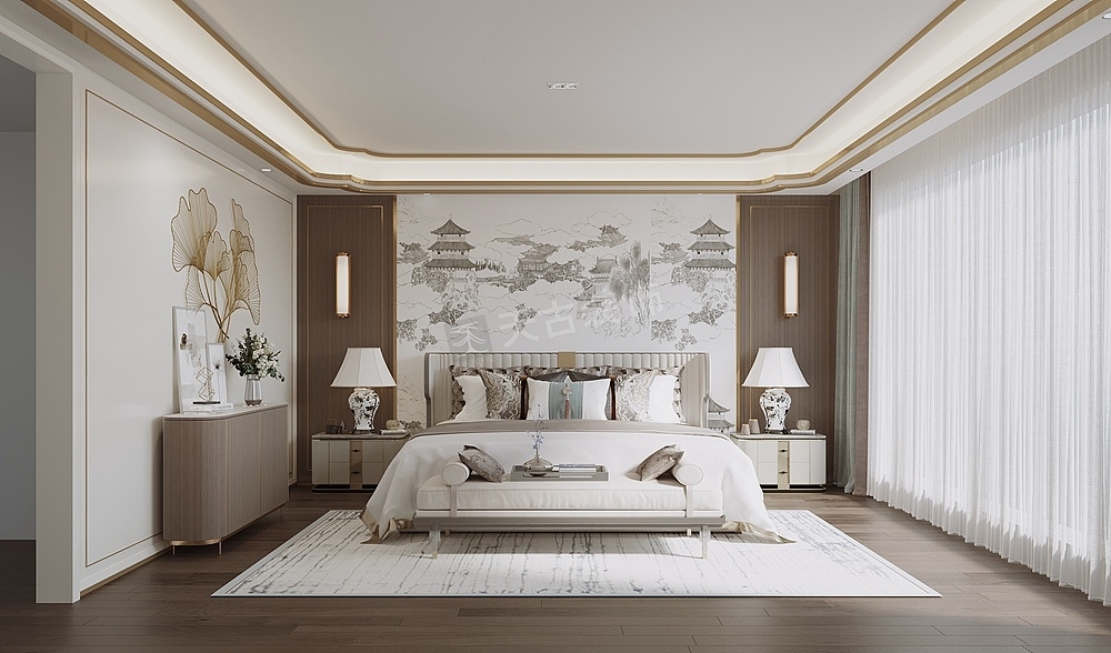 北碚紫云台双拼别墅装修案例,紫云台新中式别墅设计