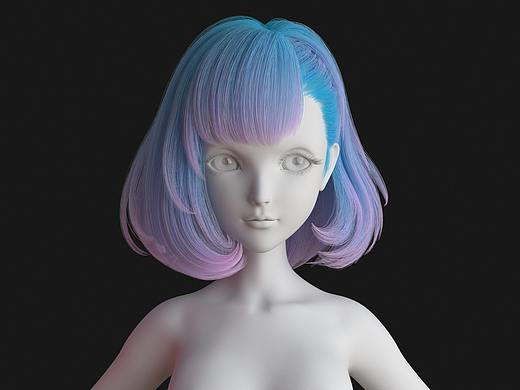 萝莉头发练习(Loli hair WIP)