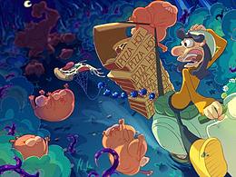 披薩上癮的兔子