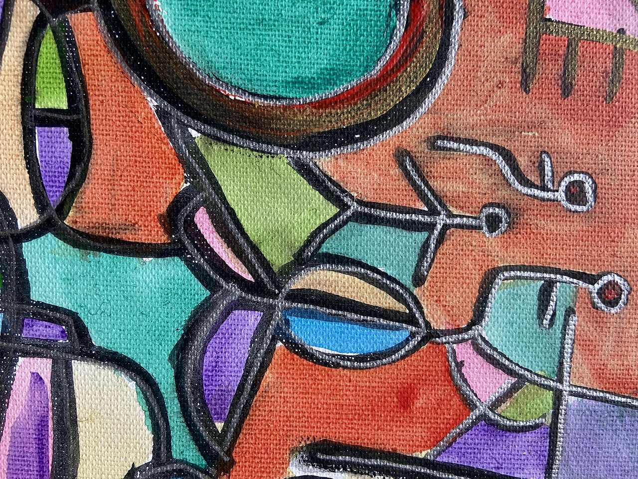 刘勇良抽象综合材料绘画“遥远的回声”及局部