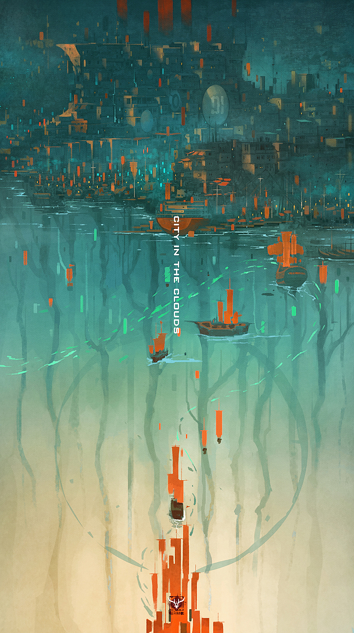 来着大海深处的呼吸轻轻拍打着海岸。红帆桅杆的嘎吱声，与飞鱼的长鸣此起彼伏，弥漫在熙熙攘攘的青阳口岸上空。