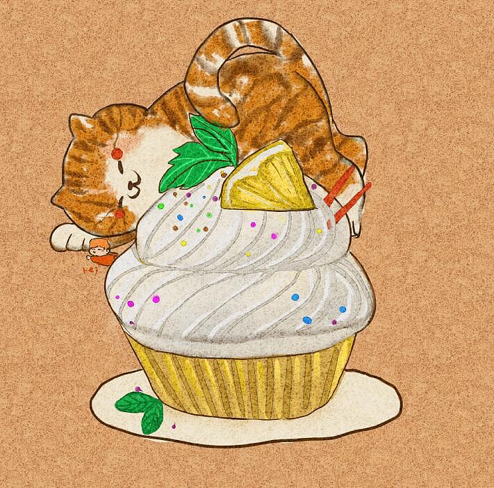 蛋糕小猫，一天一猫。9天份的。（图ZMTg0OTIwMzQw） - 创作习作 - 站酷设计师你单身原创素材 - 站酷ZCOOL