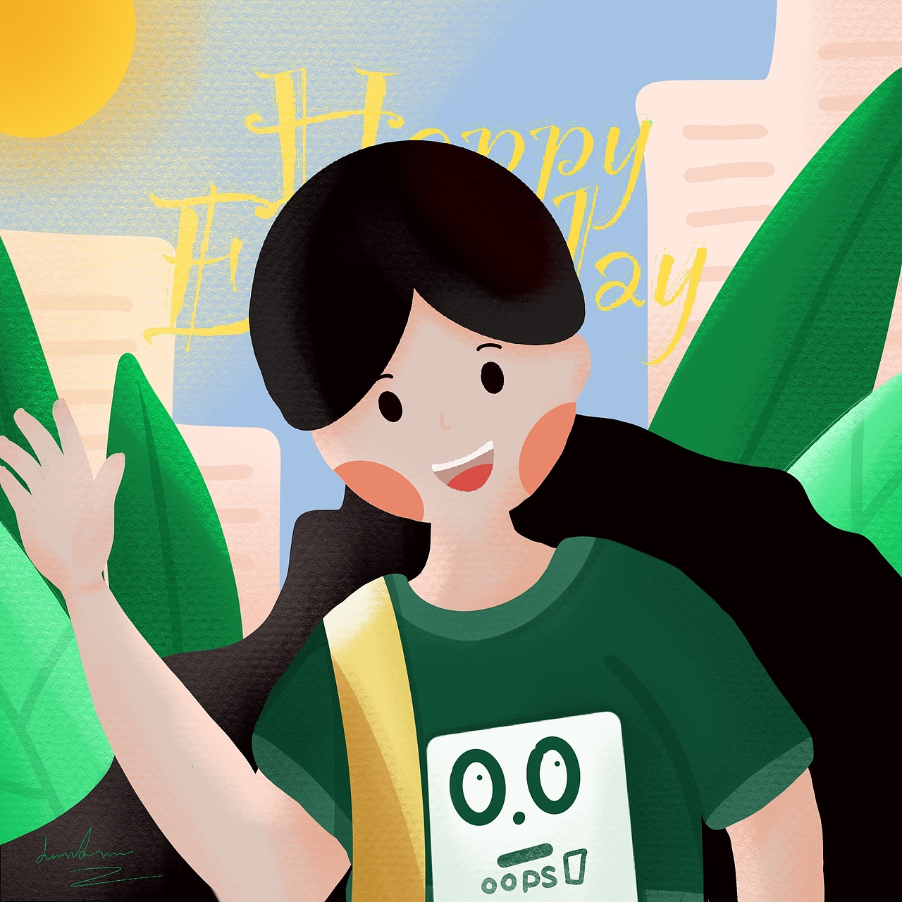 插画练习（图ZMjEwNTU2MDYw） - 创作习作 - 站酷设计师就是阿短原创素材 - 站酷ZCOOL