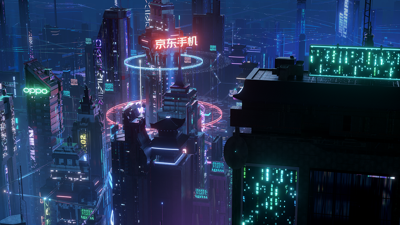 赛博朋克山海经 - OPPO K9 PRO（图ZMjkyMTA4MTUy） - Motion Graphic - 站酷设计师NAXX_Studio原创素材 - 站酷ZCOOL