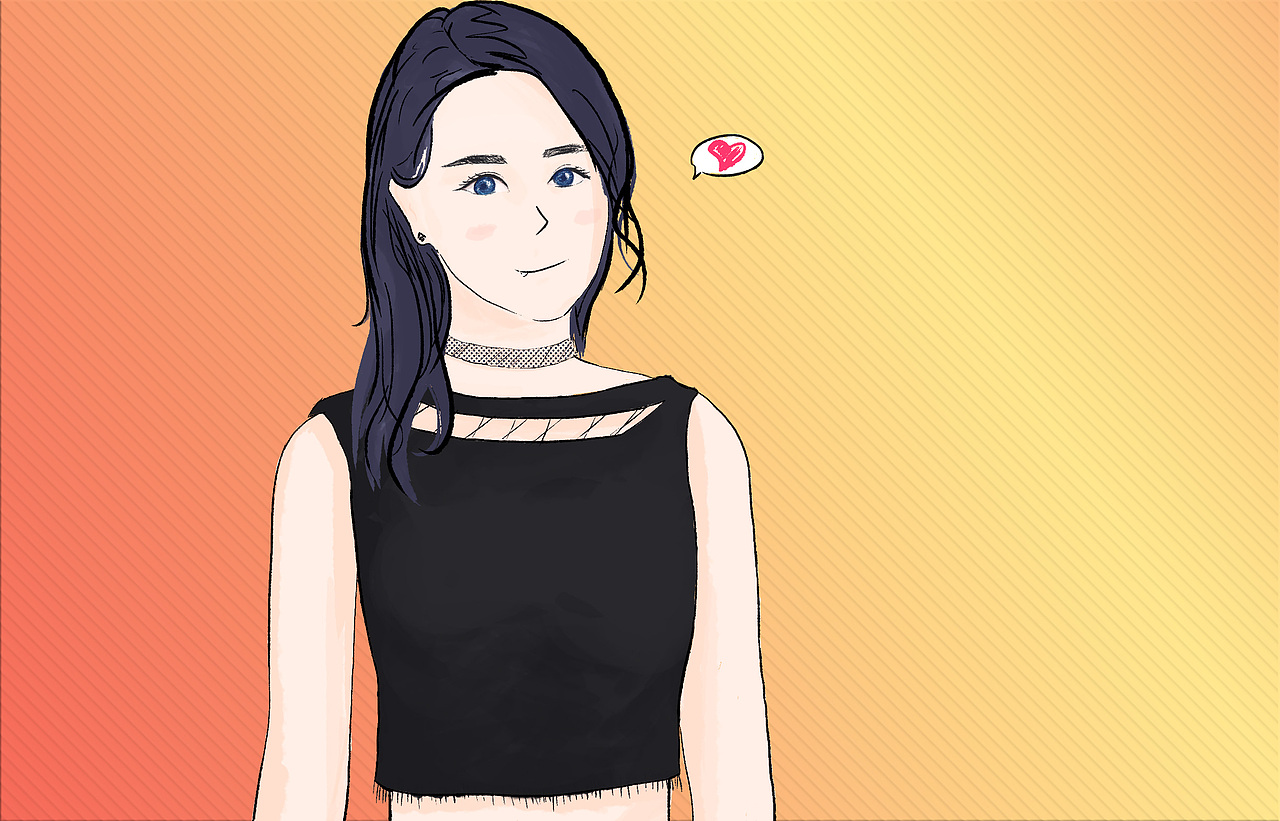 画-三小姐（可爱+坏）（图ZMTE2MTk4NzI0） - 创作习作 - 站酷设计师眠中原创素材 - 站酷ZCOOL