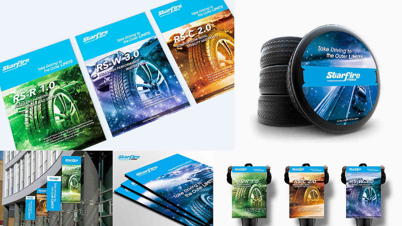 轮胎类平面设计作品