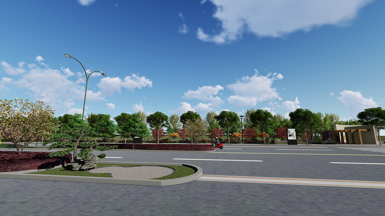 一些道路两侧绿化的效果图（图ZMTg0NjI2NTg0） - 景观设计 - 站酷设计师蒋荣荣原创素材 - 站酷ZCOOL