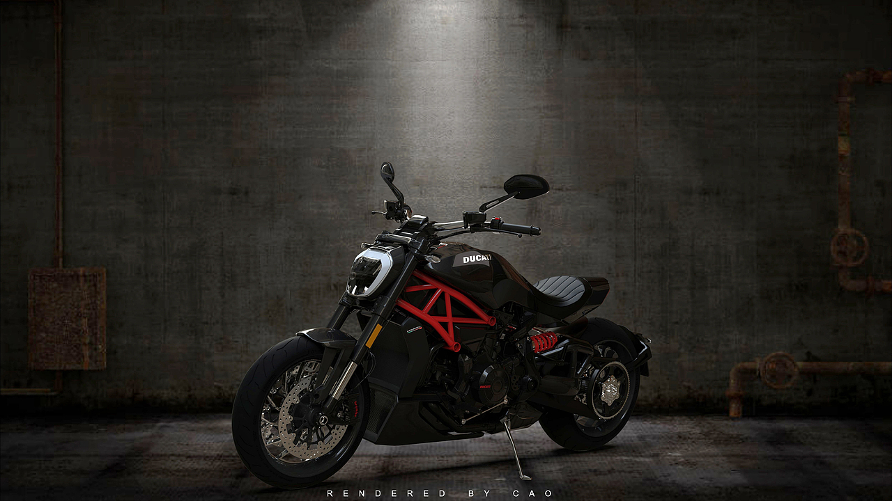 杜卡迪 大魔鬼渲染