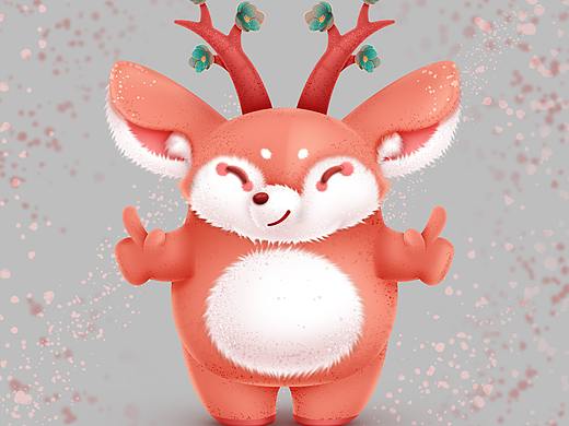 小鹿卡通吉祥物插画合集