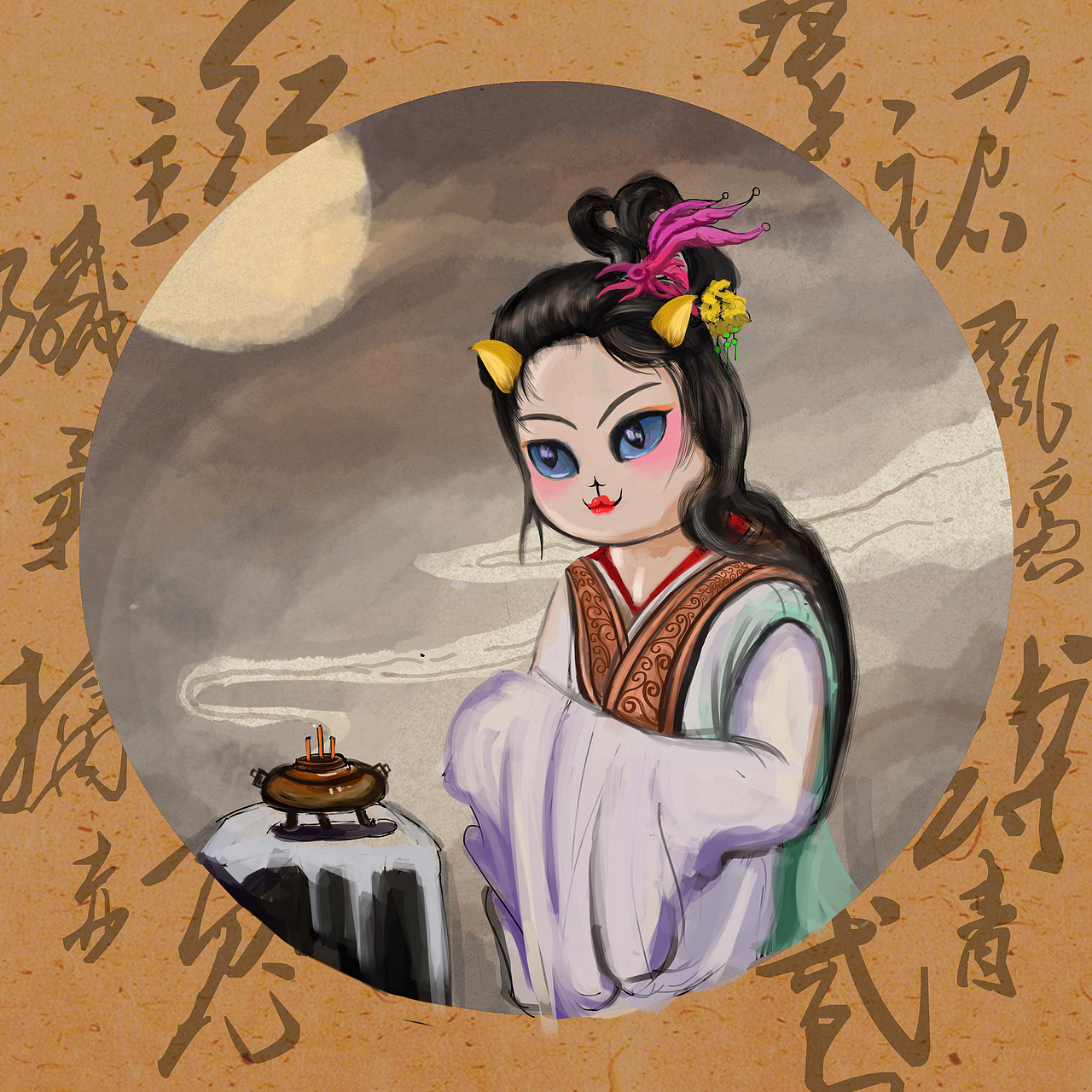 美人撞上喵（图ZMTg0Njg3MjQ0） - 创作习作 - 站酷设计师河狸先生Z原创素材 - 站酷ZCOOL
