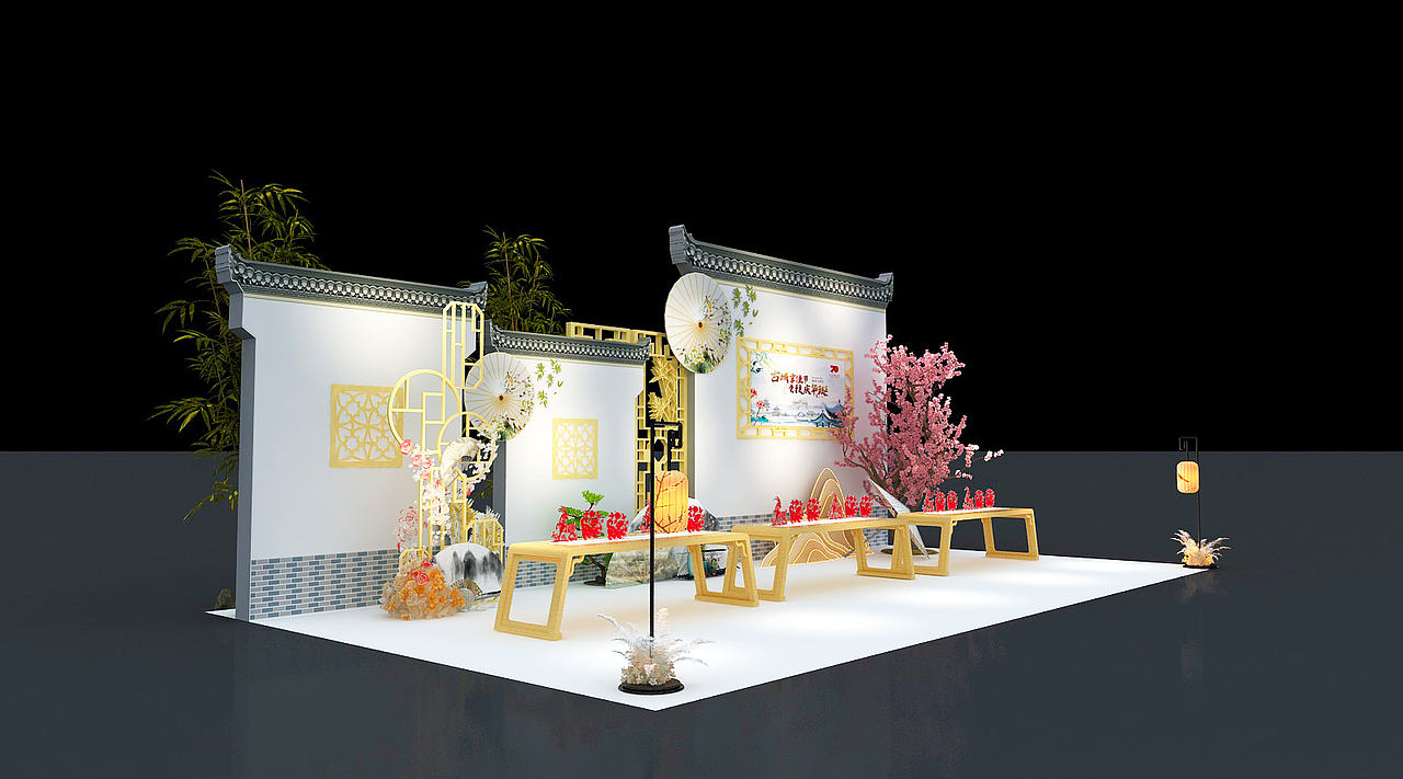 扬州特色展位 古风（图ZMTcyODQ1MzQ0） - 建筑/空间 - 站酷设计师云迪vind原创素材 - 站酷ZCOOL