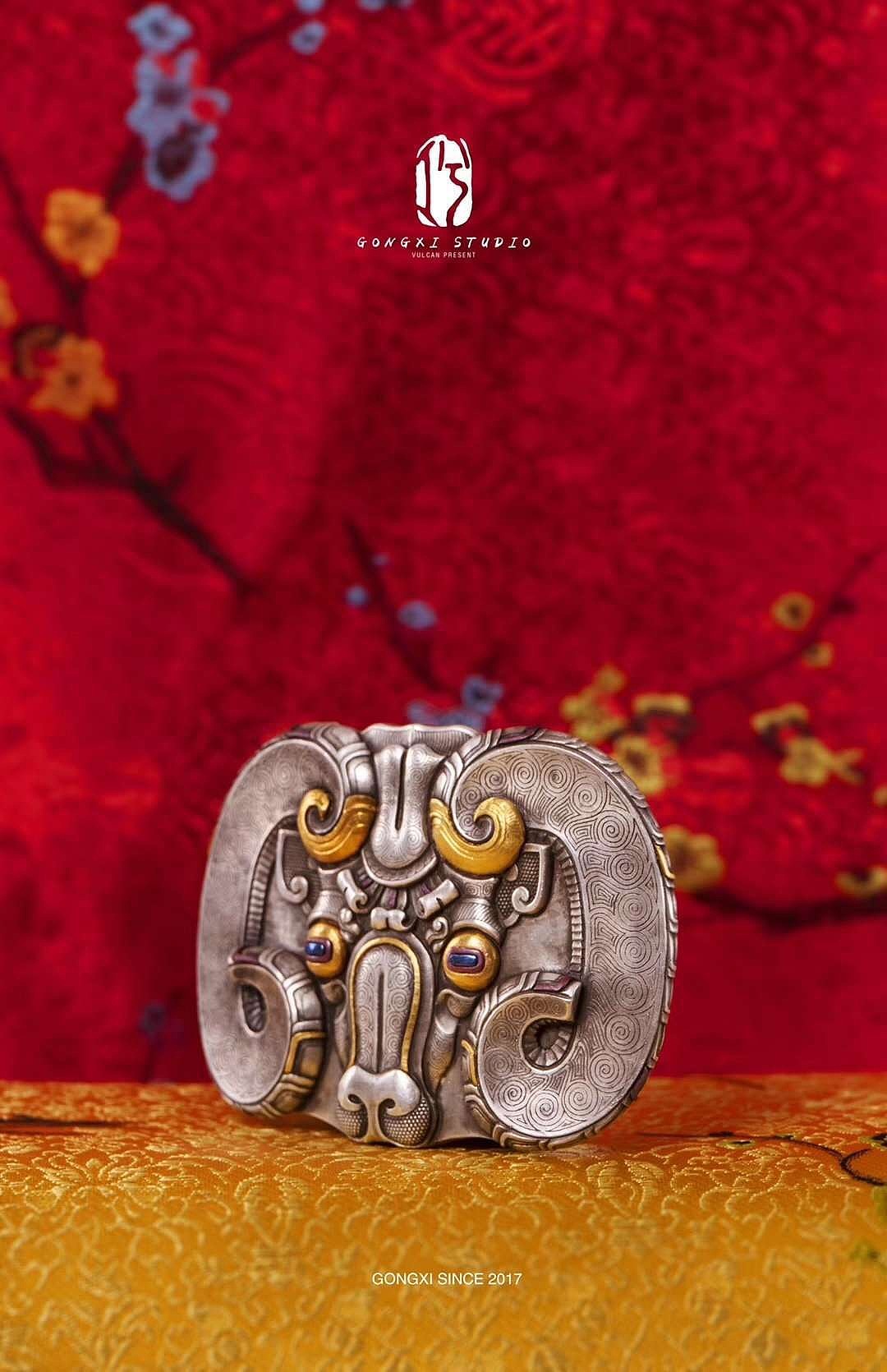 【饕餮纹·羊】（图ZMTQ5ODk3MjIw） - 首饰设计 - 站酷设计师古祿工作室原创素材 - 站酷ZCOOL